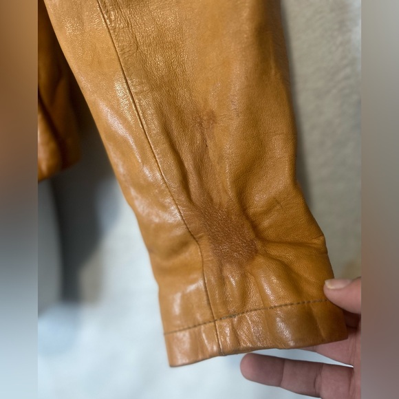 Vintage Banana Republic Camel leather utility moto jacket - Picture 8 of 14